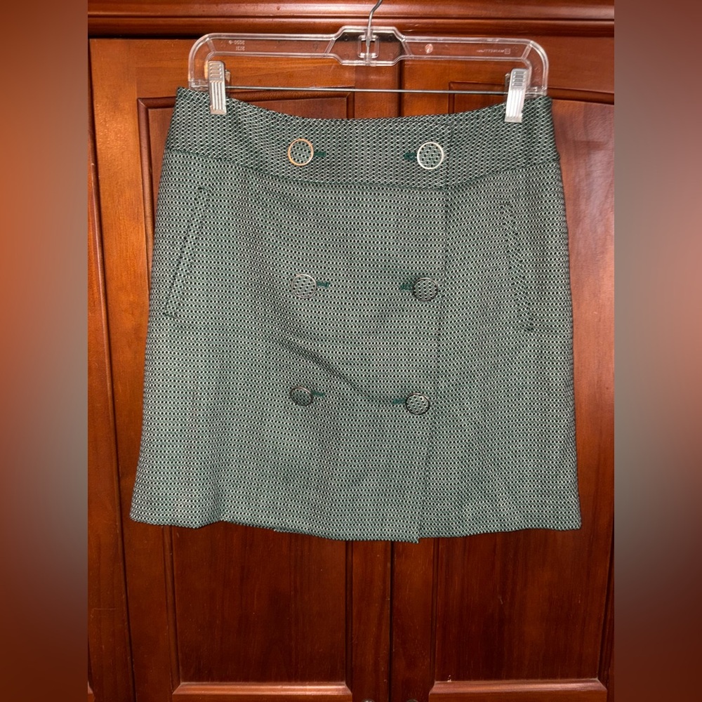 LOFT Green Mini Skirt #1449 - Picture 2 of 4